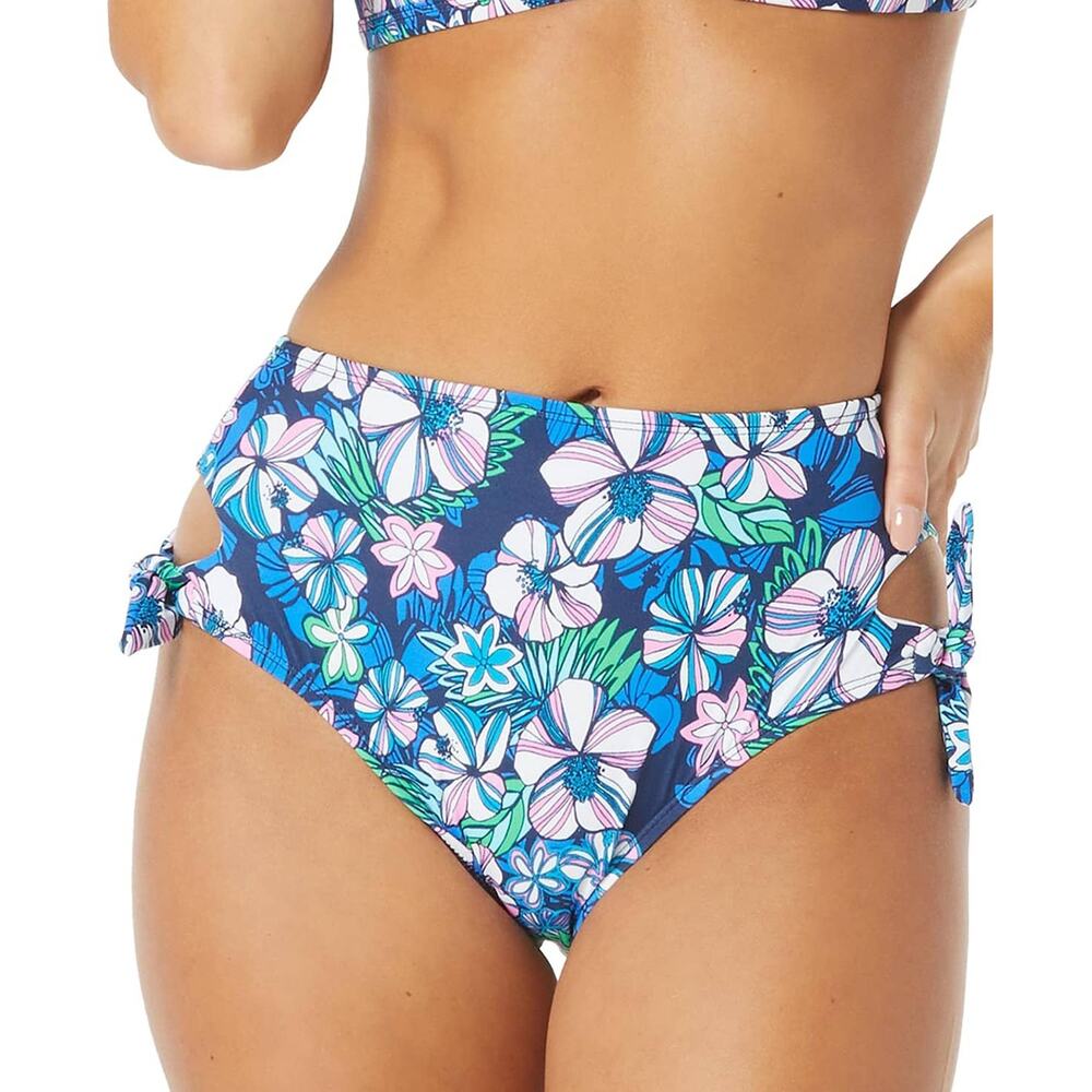 Sundazed Azure Tatum Floral-Print Tie Side High-Waist Swim Bottom Size XS NWT
